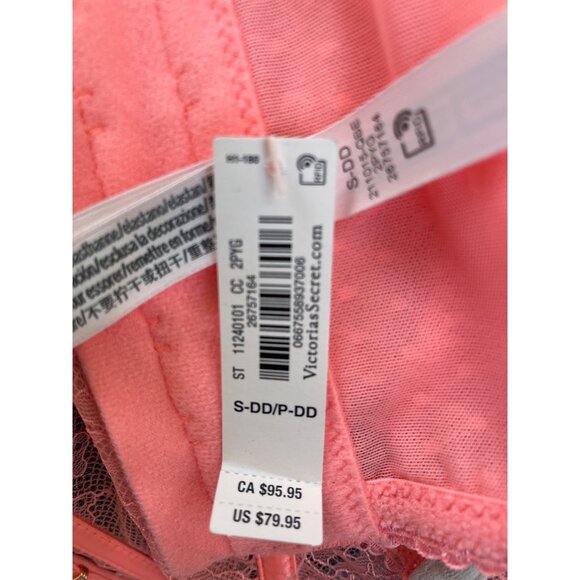 Victorias Secret Lace Corset Bustier S-DD/P-DD Orange - Picture 5 of 8